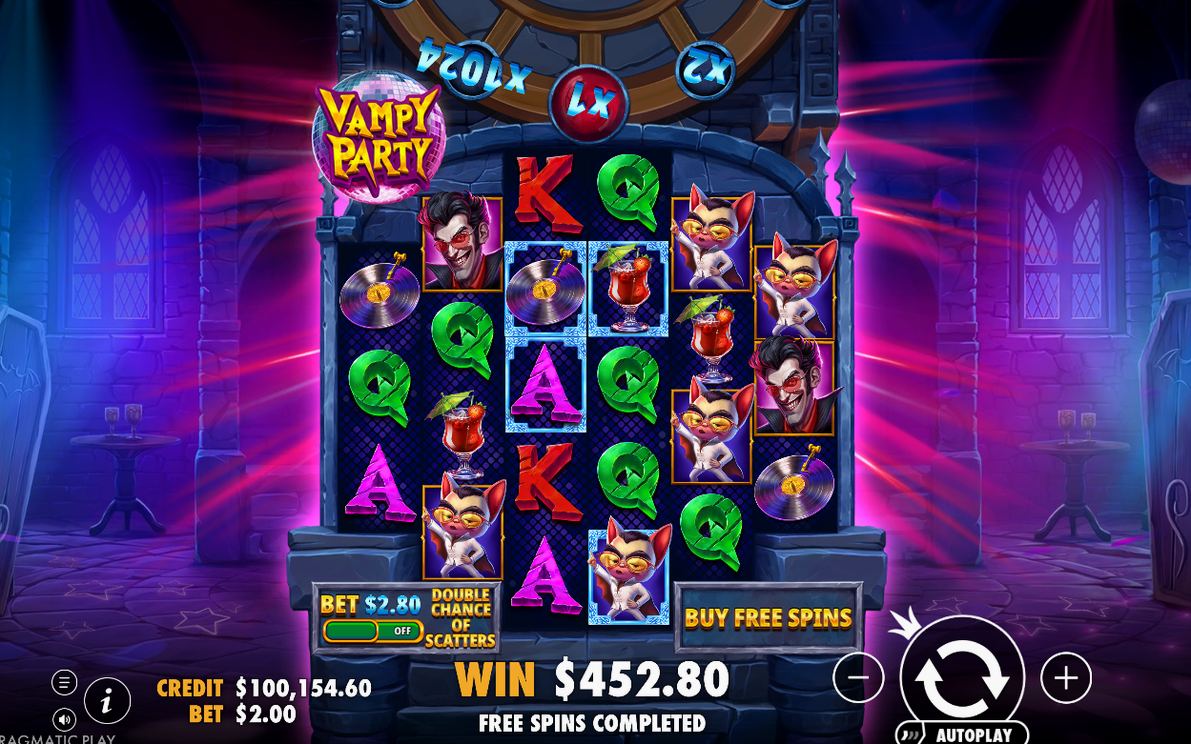 Win amount shown after the last cascade